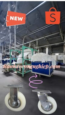 Bánh xe PA 100mm, 125mm, 150mm, 200mm càng thép xoay Caster Serie 4 tải nặng