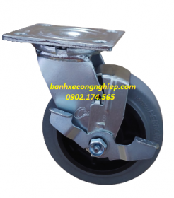 Bánh xe chống tĩnh điện Hi-tech Perferma 100mm, 125mm, 150mm, 200mm càng thép xoay khoá hông