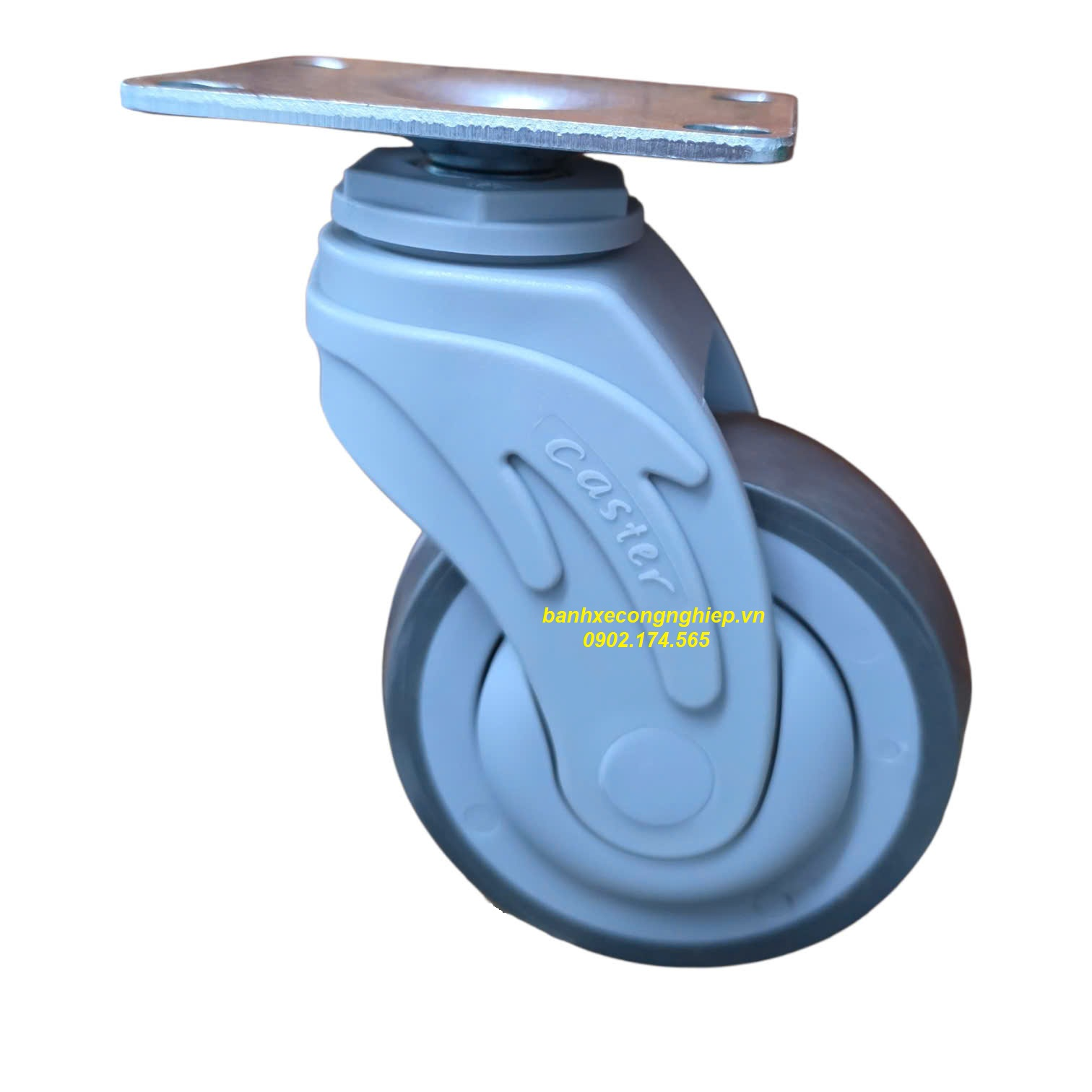 Bánh xe TPR75mm, 100mm, 125mm càng nhựa Nylon Caster Serie 2