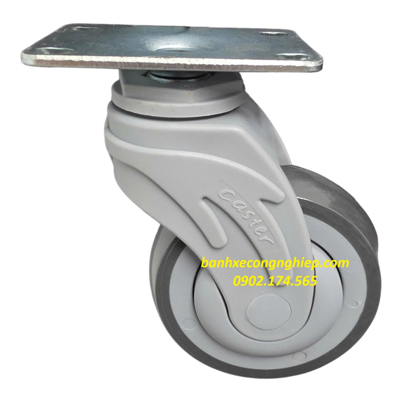 Bánh xe TPR75mm, 100mm, 125mm càng nhựa Nylon Caster Serie 2