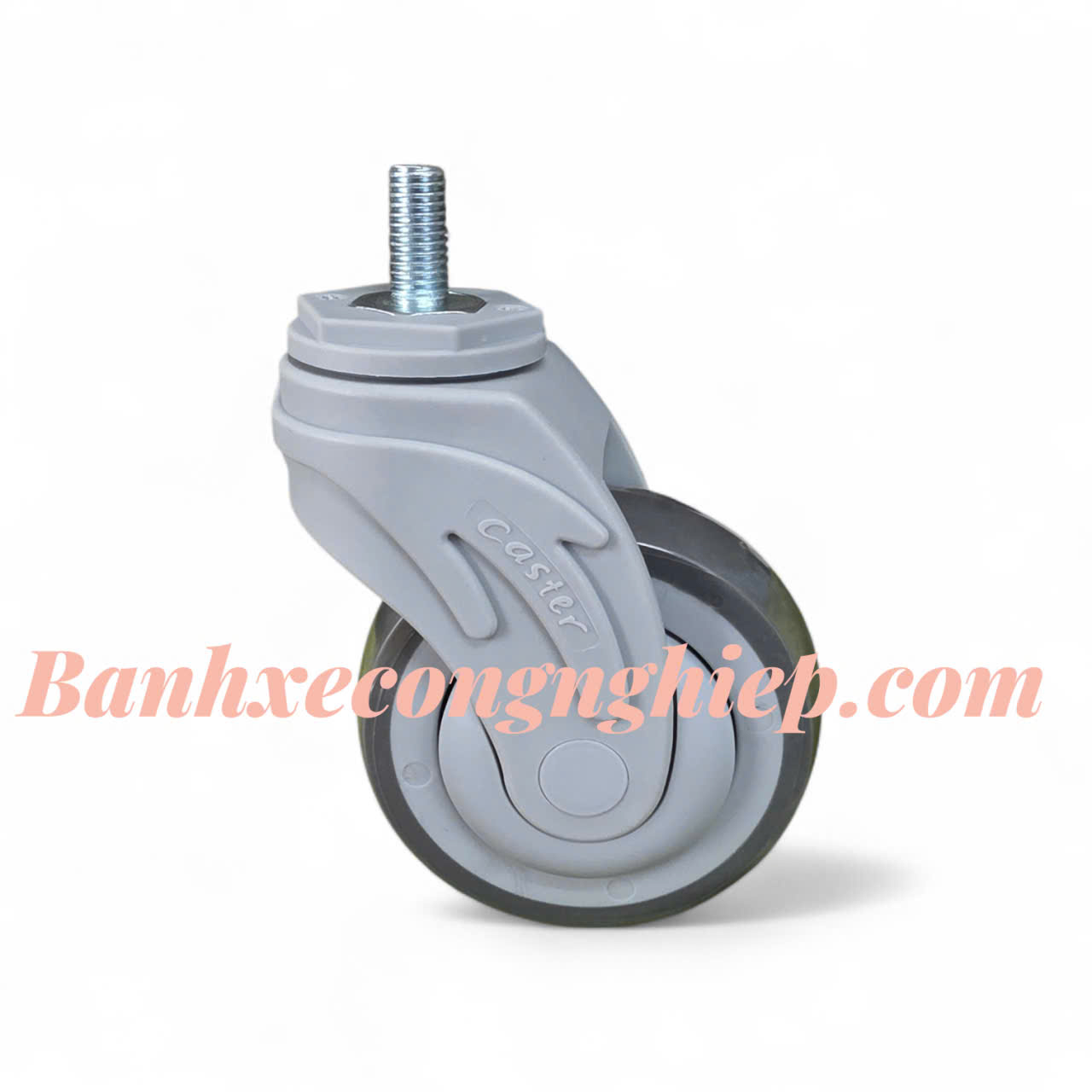 Bánh xe TPR75mm, 100mm, 125mm càng nhựa Nylon xoay M12 Caster Serie 2