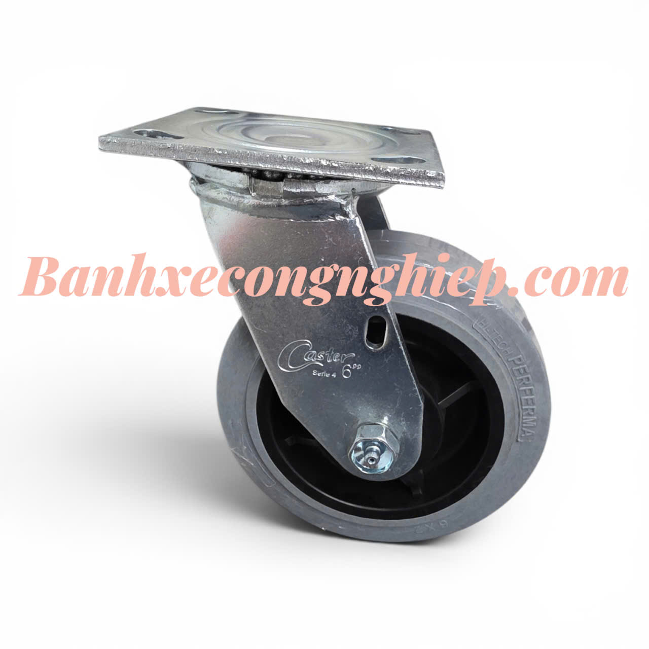Bánh xe chống tĩnh điện ESD Hi-tech Perferma 100mm, 125mm, 150mm, 200mm càng thép xoay Caster Serie 4 tải nặng