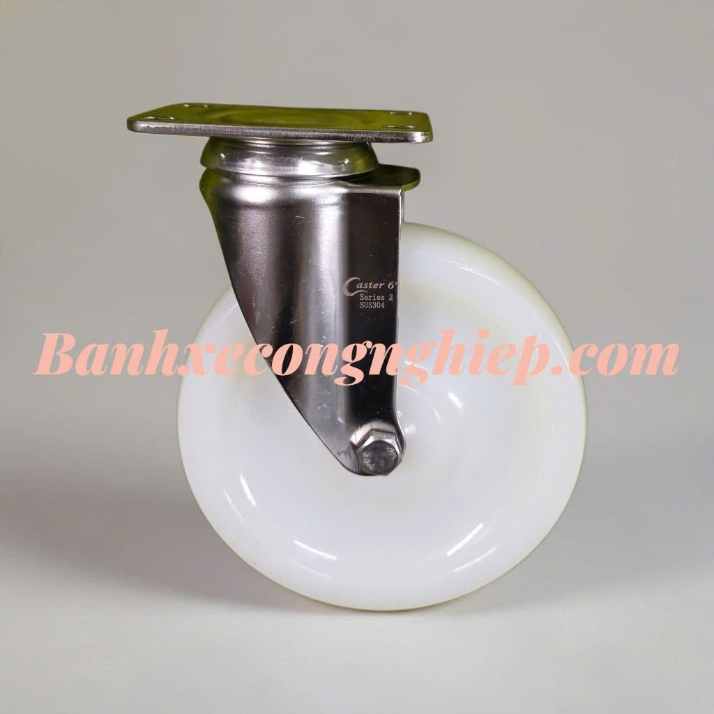 Bánh xe PA 150x36mm càng inox 304 xoay Caster Serie 2 tải trung
