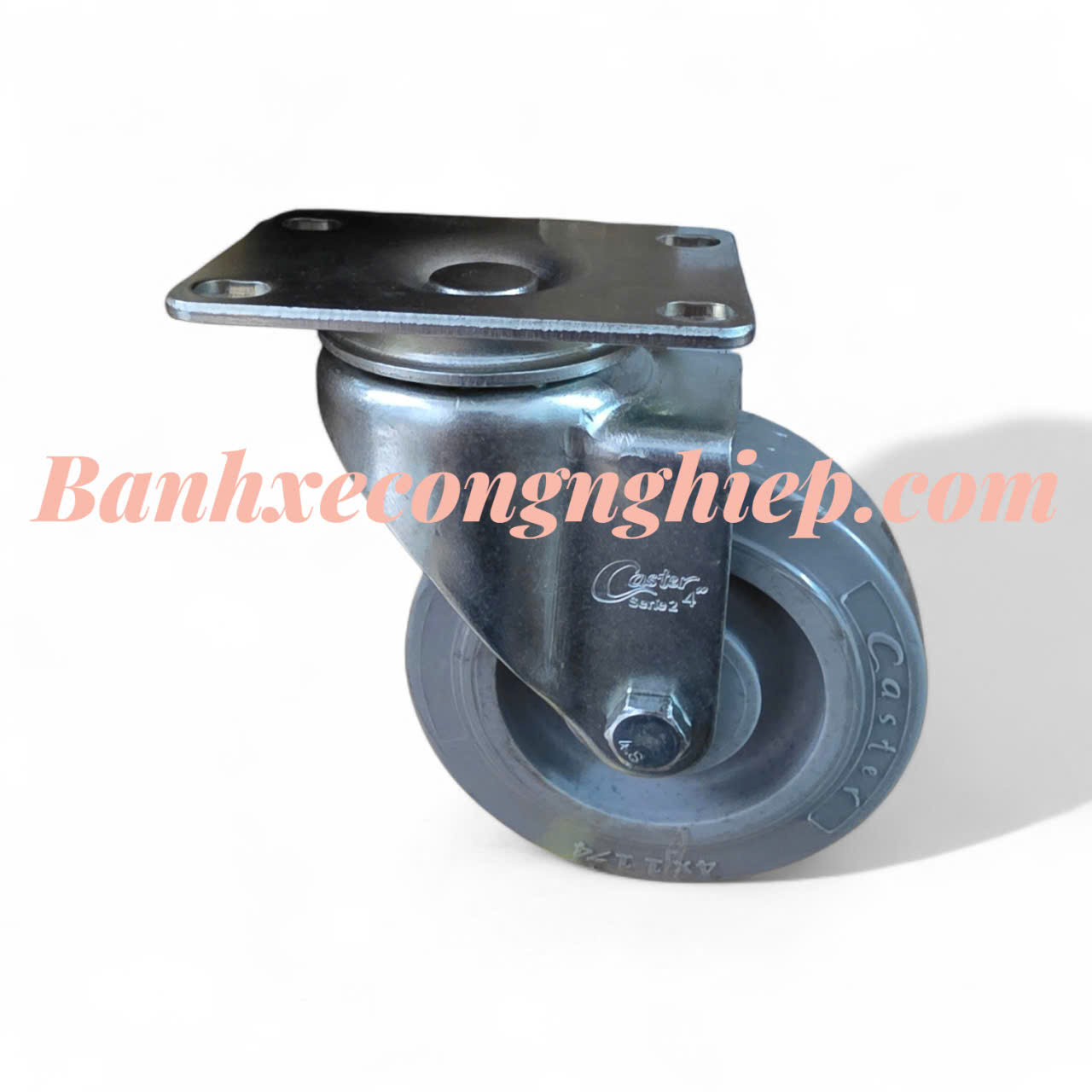 Bánh xe Hi-tech Perferma phi 75mm, 100mm, 125mm càng thép xoay Caster Serie 2 tải trung