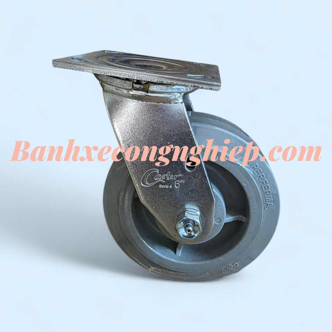 Bánh xe cao su Hi -tech Perferma 100mm, 125mm, 150mm, 200mm càng thép xoay